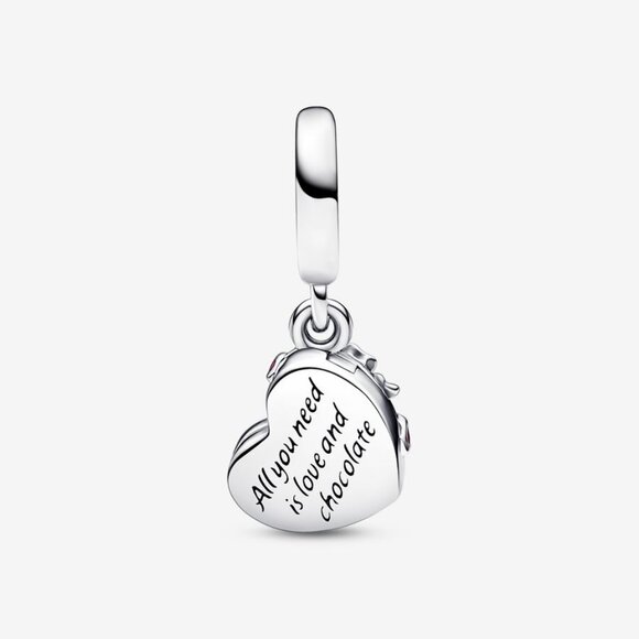 Pandora Openable Heart Chocolate Gift Box Dangle Charm - Picture 2 of 3